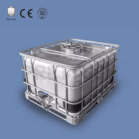 Nuova borsa IBC in acciaio inossidabile da 1000 litri diretta in fabbrica