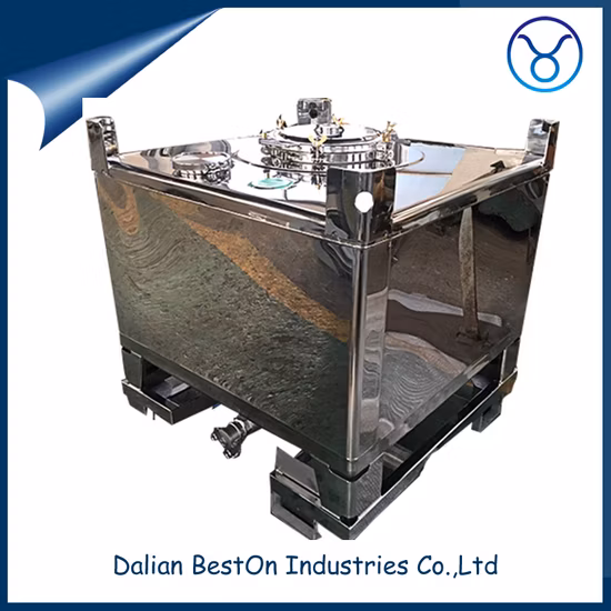 L'OEM intermedio approvato del contenitore alla rinfusa dei contenitori chimici dei carri armati di totalizzatore dell'acciaio inossidabile IBC dell'ONU ha personalizzato la Cina IBC 1000L 2000L 350 galloni 550 galloni